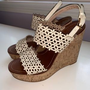 Tory Burch Daisy Wedges Size 8.5